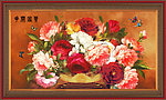 油画 花开富贵
