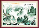 国画 桂林山水 中国画