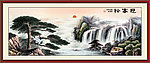 国画山水 迎客松