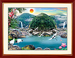山水画 风景画 流水生财