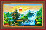 油画 漂亮的风景油画