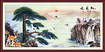 国画 迎客松