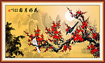 国画 梅花 花好月圆