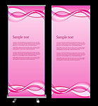 紫色动感线条展板