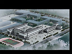 学校建筑鸟瞰图