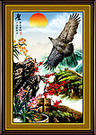 国画 雄鹰展翅