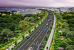 高速路道路绿化景观效果图