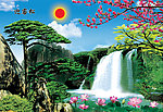 中堂画迎客松