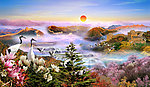中堂山水画 华堂尽朝晖