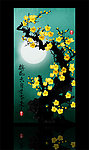 装饰画腊梅花
