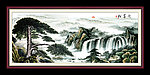 迎客松 国画山水