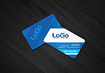 个性名片 蓝色名片设计