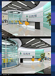 某集团接待前厅室内效果图3d模型源文件