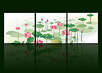 荷花无框画