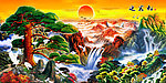 油画 迎客松
