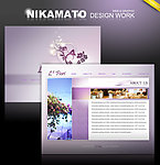 梦幻 花艺婚庆 网站首页内页设计psd分层源文件(无网页代码)