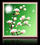 无框画玉兰花