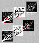黑白红精品无框画