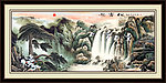 国画迎客松