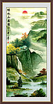 山水画 流水人家