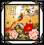 锦鸡 牡丹