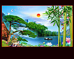 巨幅山水画