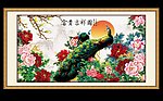 孔雀牡丹富贵图