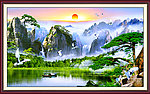 巨幅山水画