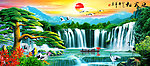 迎客松 巨幅山水画