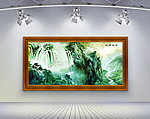江山如画风景水墨国画