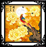 牡丹 锦上添花