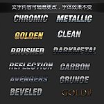 3D立体金属字体