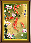 荷花鲤鱼