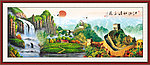 油画 长城