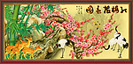 巨幅国画 红梅报春