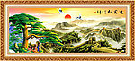 万里长城 油画