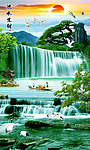 山水画 迎客松