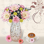 欧美风格装饰画花卉