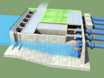 排涝泵站模型
