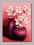 无框画荷花