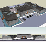 中式博物馆建筑SU模型