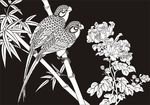 花鸟 竹子 菊花 鹦鹉