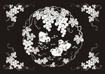 葡萄 小鸡 角花 吉祥