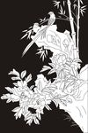 花鸟 竹子 牡丹 假山 