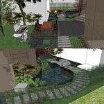 sketchup庭院景观模型
