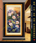 荷花国画