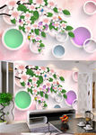 3D樱花电视背景 梦幻电视背景