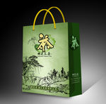 茶叶手提袋设计（展开图）