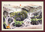 山水国画 山水油画