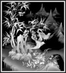 花鸟灰度图